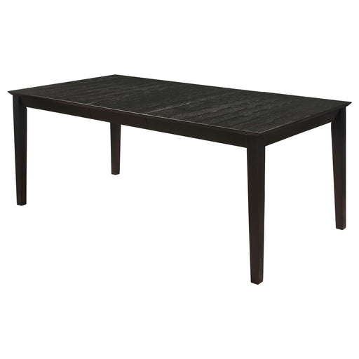 Louise Rectangular Dining Table with Extension Leaf Black image