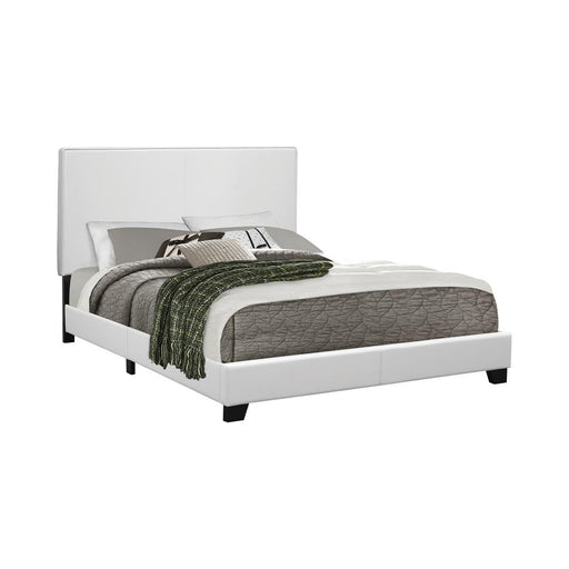 Mauve Twin Upholstered Bed White image