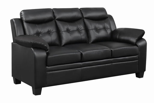 Finley Tufted Upholstered Sofa Black image