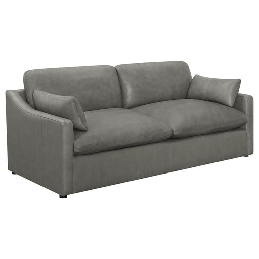 Grayson Sloped Arm Upholstered Sofa Grey image