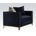 Acme Phaedra Chair with 2 Pillows in Blue Fabric 52832 image