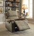 Bina Taupe Polished Microfiber Recliner (Motion) image