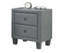 Saveria 2-Tone Gray PU Nightstand image