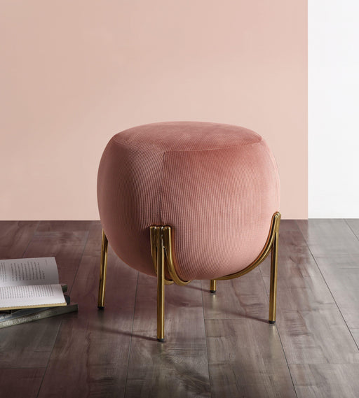 Spraxis Dusty Rose Corduroy Ottoman image