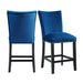 Francesca Blue Velvet Counter Height Chair Set of 2 image