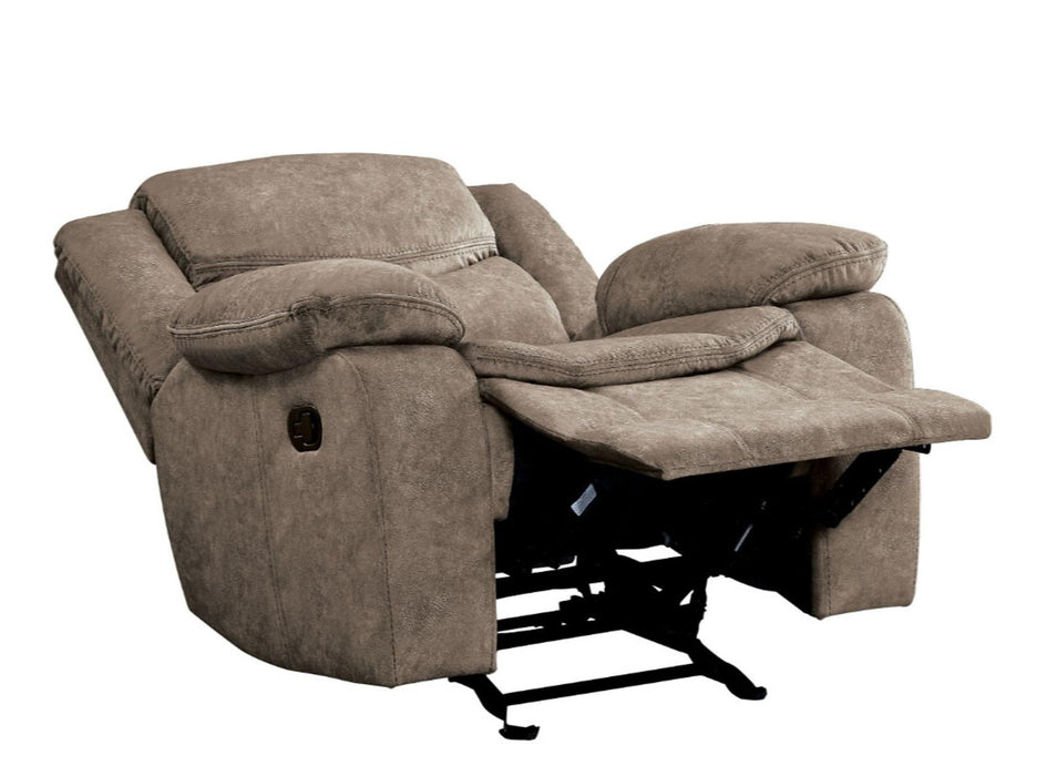 Homelegance Furniture Bastrop Glider Reclining Chair in Brown 8230FBR-1