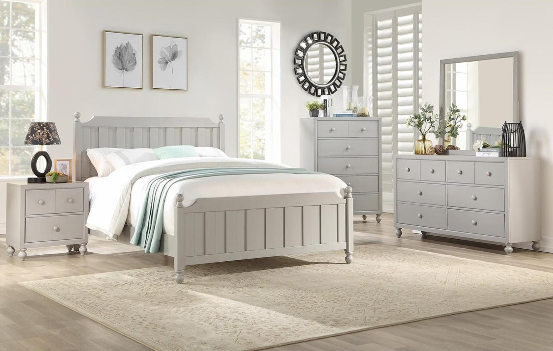 Homelegance Wellsummer 2 Drawer Nightstand in Gray 1803GY-4