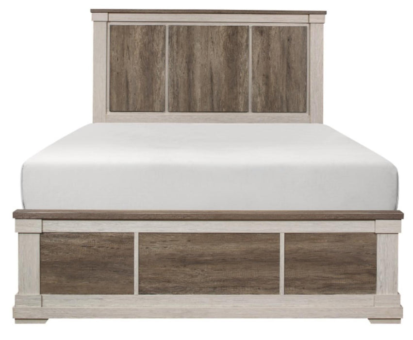 Arcadia Queen Panel Bed in White & Weathered Gray 1677-1* image