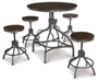 Odium Counter Height Dining Table and Bar Stools (Set of 5) image