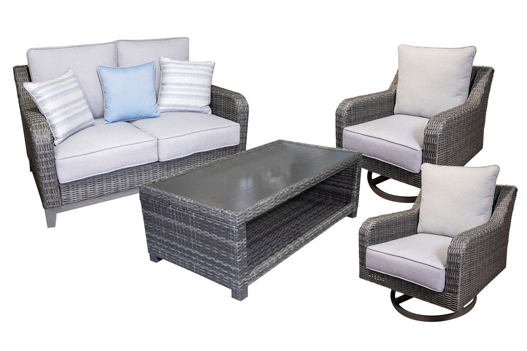 Elite Park Outdoor Loveseat, Lounge Chairs and Cocktail Table image